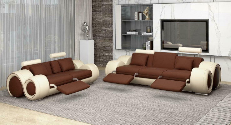 Ledersofa Couch Wohnlandschaft 3 Sitzer Design Modern Sofa 3SitzerBerlin
