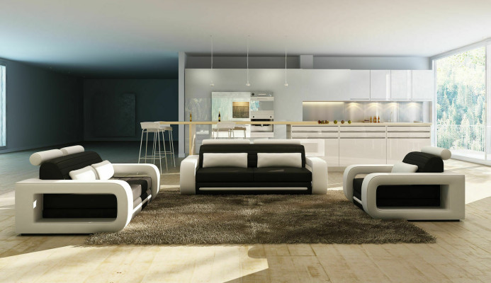Ledersofa Couch Sofas Couchen 3 Sitzer Design Modern Sofa 3Sitzer Davos