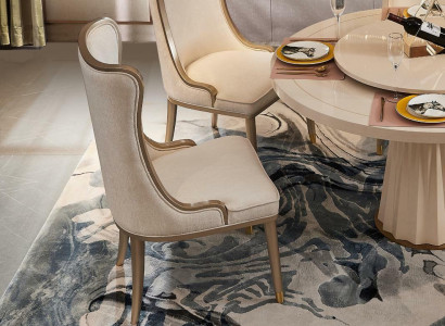 Stuhl Esszimmer Polster Sessel Fernseh Lounge Stühle Textil Sitz 1x Lehnstuhl