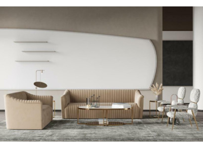 Samt Sofa 2 Sitzer Wohnlandschaft Relax Massivholz Sitz Design Couch Lounge