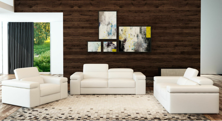 Sofagarnitur Couch Polster Leder Sofa Wohnzimmer Sitz 3+2+1 Set Garnituren