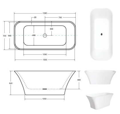 Badewanne Exclusive Silber Bade Wannen freistehende Acrylwanne Design