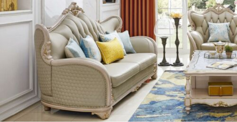 Design Polster Leder Sofa Sofas Dreisitzer 3er Wohnzimmer Couchen Massivholz