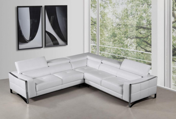 Ledersofa Couch Wohnlandschaft Ecksofa Eck Garnitur Design Modern Sofa 1504B