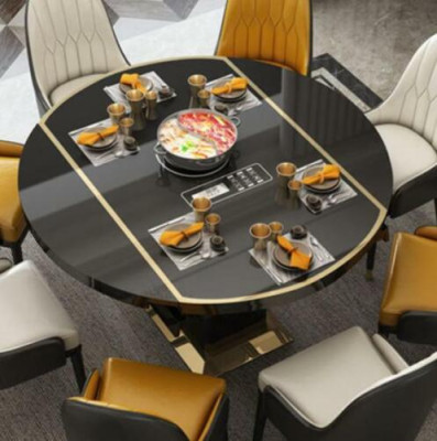 Multifunktions Esstisch Tische Runder Tisch Esszimmer Möbel Edelstahl Küche Rund