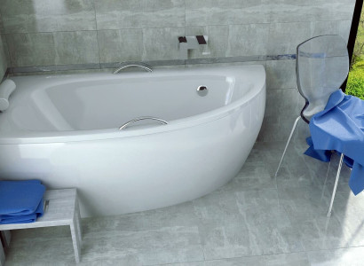 Badewanne Eckwanne Eck 150*70 cm Acrylwanne Wanne Bad Deko Eckbadewanne