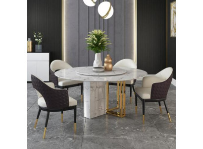 Runder Luxus Tisch Design Tische Rund Stein Möbel Esszimmer Esstische Modern Neu