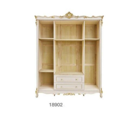Kleiderschrank Massivholz Schrank Schränke Antik Stil Barock Schlafzimmer Neu