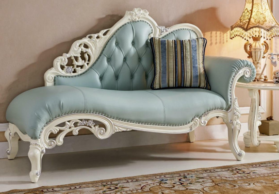 Chaise Lounge Liege Chesterfield Relax Leder Sofa Chaiselounge Massivholz