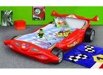 BETT MIT MATRATZE KINDERBETT AUTOBETT KINDERZIMMER FARBAUSWAHL RENNWAGEN