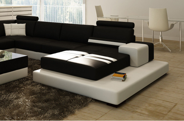 Moderne XXL Big Wohnlandschaft Sofa Couch Polster Eck Sofas Garnitur