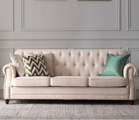 Sessel Stoff Sofa Einsitzer Möbel Relax Sitz Design Couch Lounge Textil landhaus