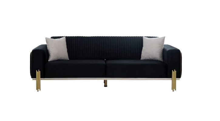 Luxus Sofagarnitur Couch Set Sofa Polster Couchen 3+3+1 Polstergarnituren Samt