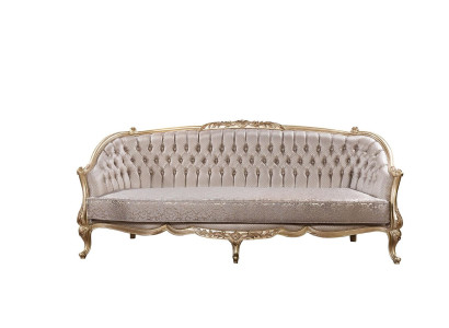 Barock Sofa 3 Sitz Wohnzimmer Klassisch Design Textil Sofa Luxus Neu