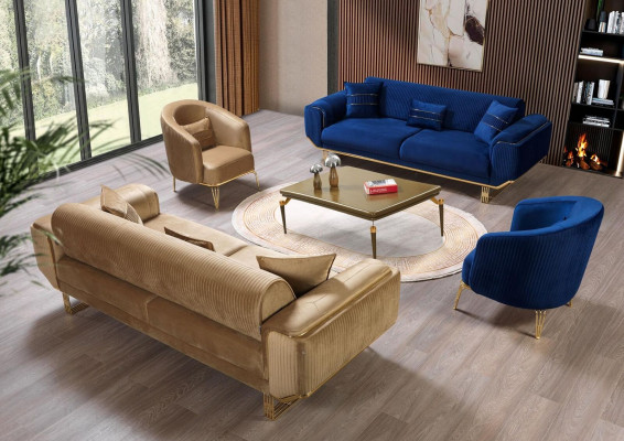 Luxus Sofagarnitur 3311 Couch Polster Möbel Dreisitzer Set Textil 4tlg