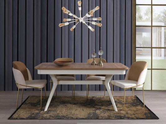 Esszimmer Set Tisch 4x Stuhl Anrichte Spiegel Möbel 7tlg neu Modern