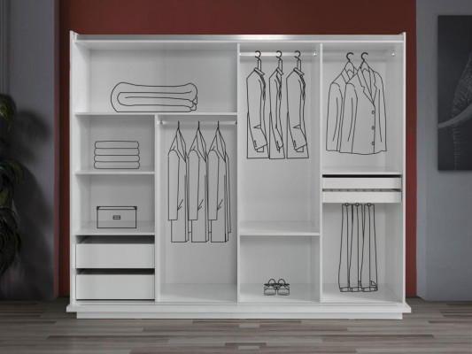 Schlafzimmer Holz Kleiderschrank Luxus Design Schränke Modern Grau Neu