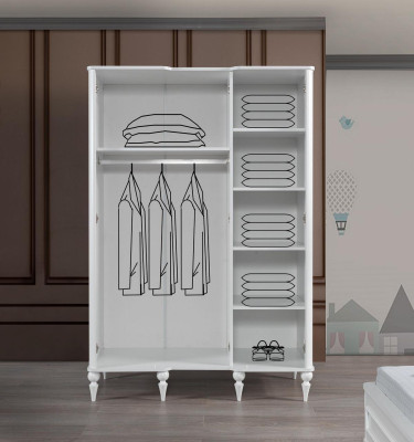 Schrank Schlafzimmer Kleiderschrank Design Jugend Kleiderschränke Weiß