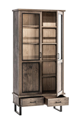Klassische Vitrine Schrank italienische Möbel Vitrinenschrank Vitrinen Neu 22802