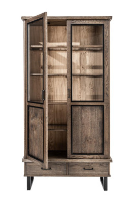 Klassische Vitrine Schrank italienische Möbel Vitrinenschrank Vitrinen Neu 22802