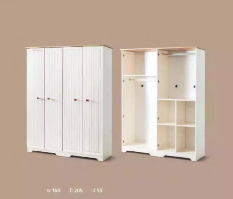 Klassische Möbel Regal Schränke Schrank Schlafzimmer Holz 160cm Luxus