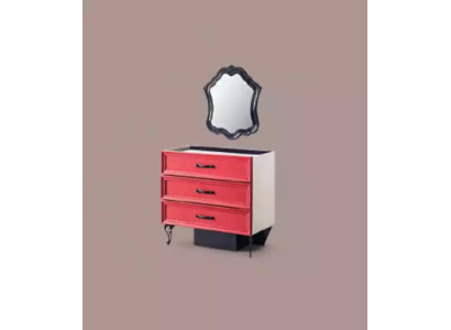 Klassisches Sideboard Kommode Schrank Kommoden Schlafzimmer Rot Holz