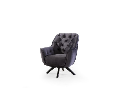 Sessel Modern Schwarzer farbe Wohnzimmer Textil Luxus Design Möbel