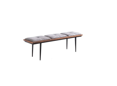 Bank Sitzbank Polster Polsterbank Esszimmer Sitzer Stoff Braun Design