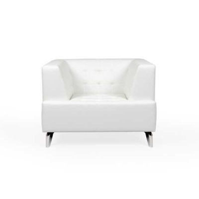 Weißer Sessel Fernsehsessel Lounge Einsitzer Wohnzimmer Club Relaxsessel