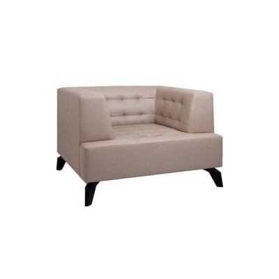 Luxus Beiger Ledersessel Polster Lounge Einsitzer Relax Clubsessel Stil