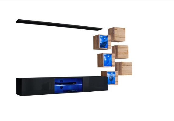 Holzmöbel Modern Wohnwand Designer Wohnzimmermöbel TV-Ständer Wandschrank