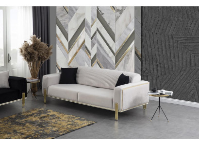 Weißer Dreisitzer Sofa Moderne Couch Polstermöbel Wohnzimmermöbel Neu