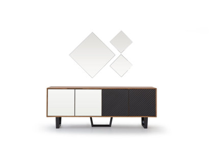 Modern Esszimmer Set Besteht aus 4tlg. Sideboard mit 3x Spiegel Neuheit