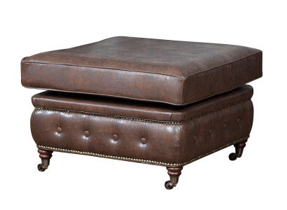 Chesterfield Fußhocker Club Lounge Hocker Leder Textil Ottoman Designer
