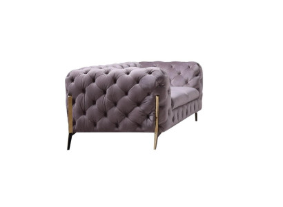 Design Chesterfield Sofa 2-Sitzer Couch Polster Textil Sofas Samt Neu Zweisitzer