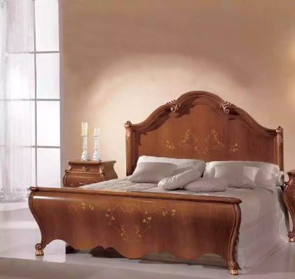 Braunes Schlafzimmer Set Luxus Möbel Betten Nachttische Spiegel Kommode