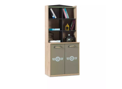 Bücherregal Schrank Kinderregal Bücherschrank Kindermöbel Grün Holz
