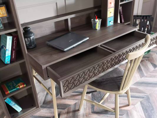 Computertisch Schreibtisch Holz Tisch Bürotisch Grau Kindertisch Luxus