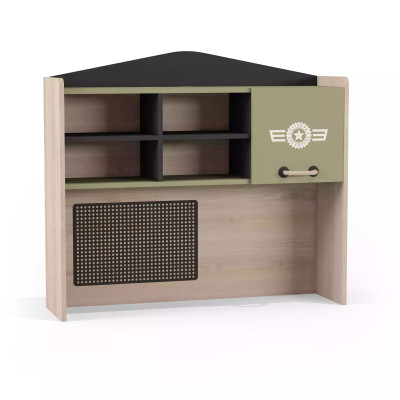 Garnitur Schreibtisch Set Holz Tisch Bücherregal Grün Kinderzimmer