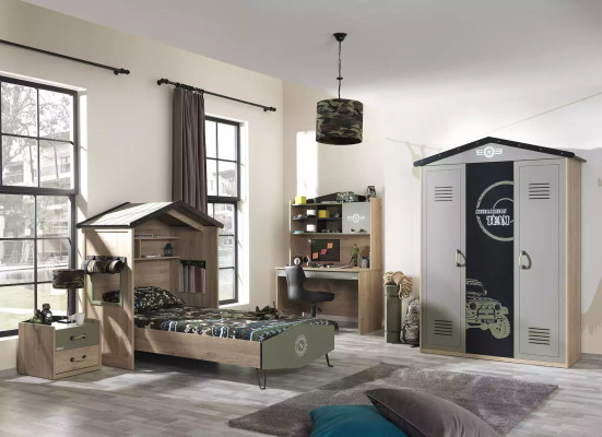 Kleiderschrank Holzschrank Luxus Schrank Möbel Holz 3 türig 0Design Grün