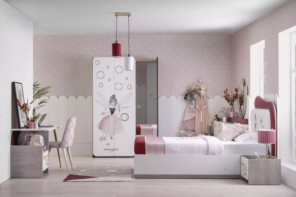 Weißer Kinderzimmer Schrank Mädchen Kleiderschrank Luxus Holz Schränke