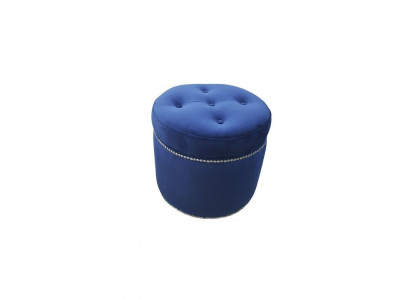 Chesterfield Pouf Textil Fußhocker Rund Hocker Polsterhocker Sitzhocker Sitz Neu
