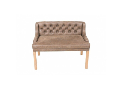 Chesterfield Bank Textil Sitz Bänke Restaurant Stoff Laden Sofa Leder