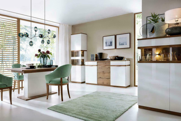 Klassische Kommode Vitrine Kommoden Vitrinen Kommodenschrank Schrank CM-W3/4 P/L