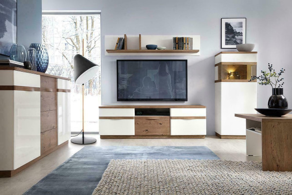 Klassische Kommode Vitrine Kommoden Vitrinen Kommodenschrank Schrank CM-W3/4 P/L