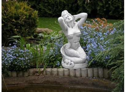 Meerjungfrau Wasser Figur Statue Figuren Skulptur Garten Dekoration