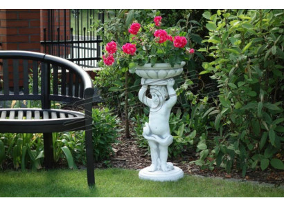 Natur Blumenkübel Pflanz Kübel Dekoration Garten Figur Vasen Blumentöpfe