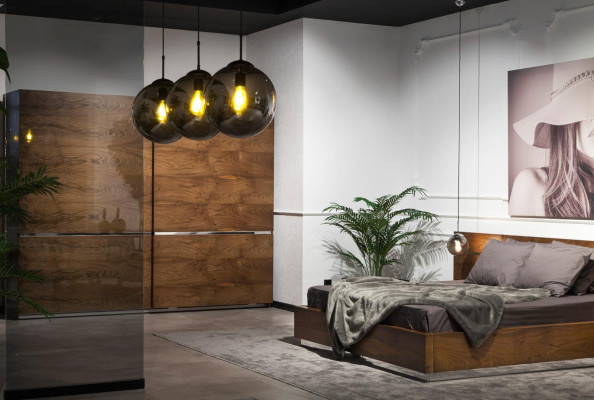 Schlafzimmer Set Komplett Kleiderschrank Schrank Nachttische Bett 4tlg