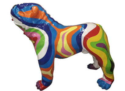 Abstrakter Hund Dekoration Bunte Figur Skulptur Statuen Garten Statue Figuren