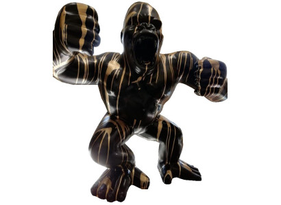 Abstrakte Dekoration Gartenfigur Gorilla Statue Deko Bunt Bemalte Statuen Neu